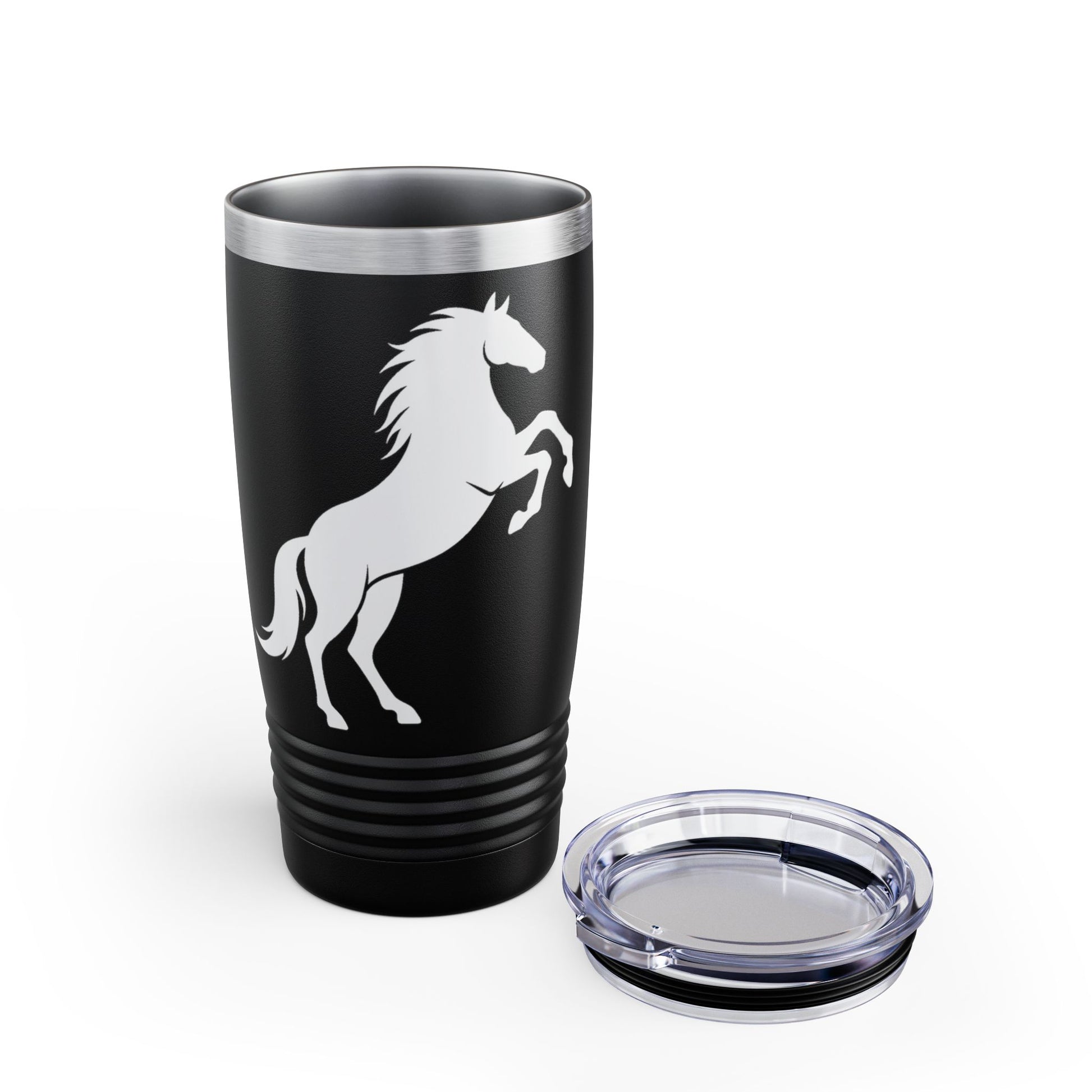 Elegant Stallion Design Tumbler, 20oz - Stylish Travel Mug, Perfect Gift for Horse Lovers, Equestrian Gifts, Personalized Drinkware