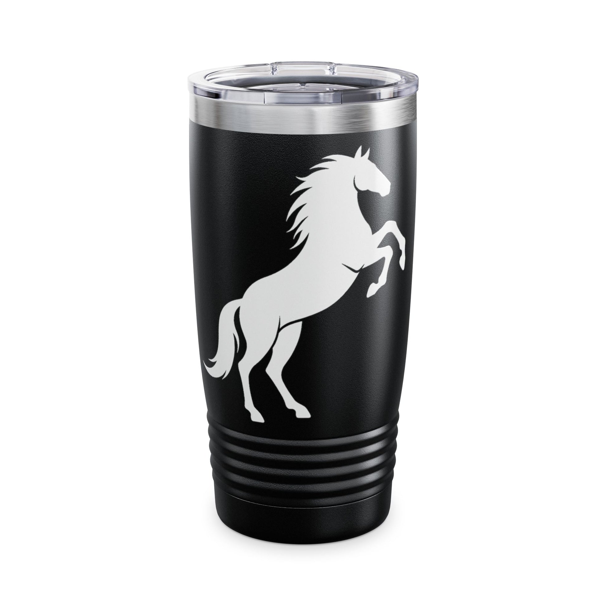 Elegant Stallion Design Tumbler, 20oz - Stylish Travel Mug, Perfect Gift for Horse Lovers, Equestrian Gifts, Personalized Drinkware