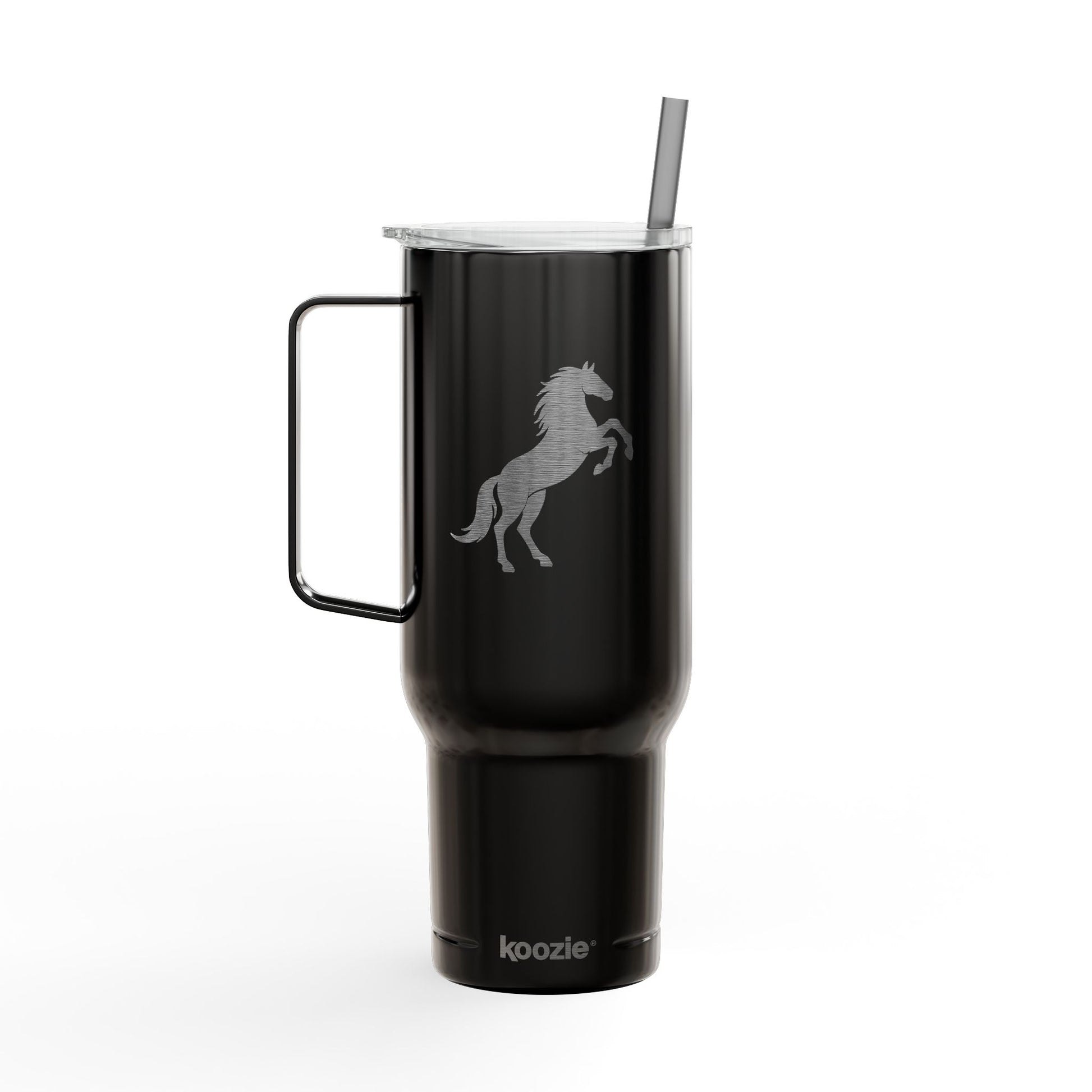Engraved Horse Design Insulated Tumbler 40oz - Perfect for Outdoors